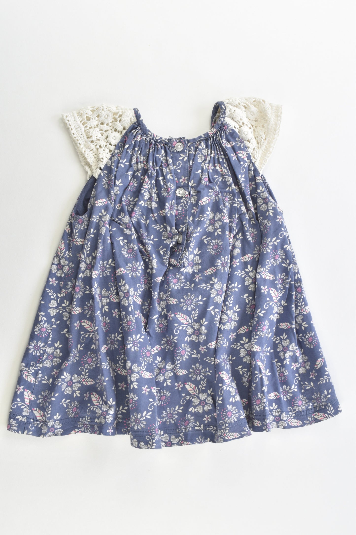 F&F Size 1 (12-18 months, 86 cm) Lined Floral Dress