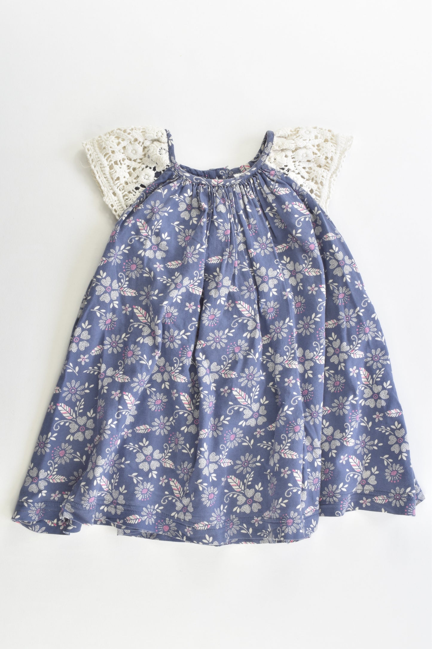 F&F Size 1 (12-18 months, 86 cm) Lined Floral Dress