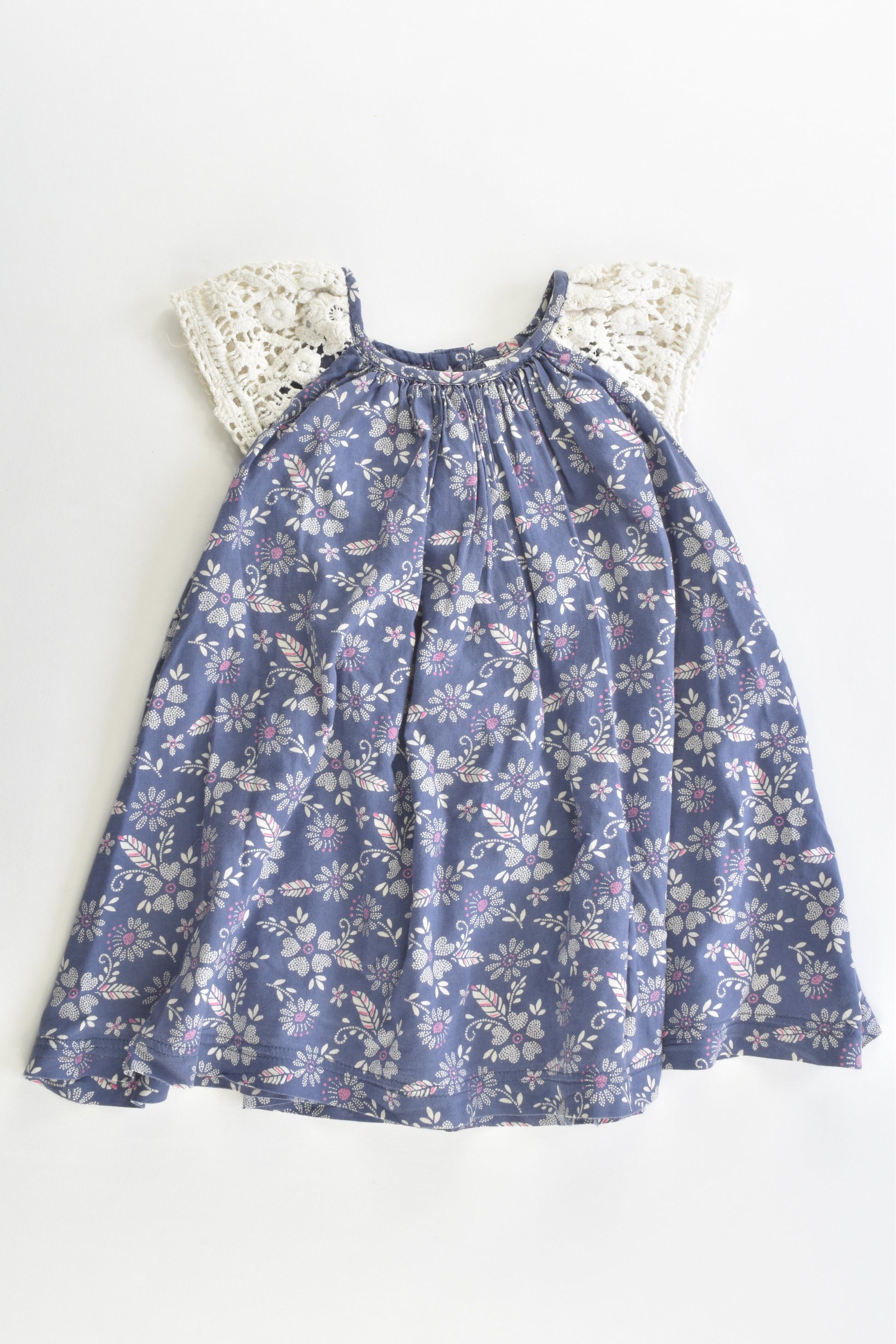 F&F Size 1 (12-18 months, 86 cm) Lined Floral Dress