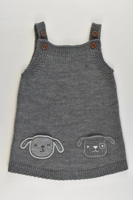F&F Size 1 (12-18 months) Animal Pockets Knitted Dress
