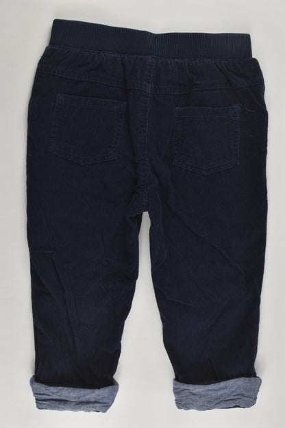F&F Size 1 (12-18 months) Lined Cord Pants
