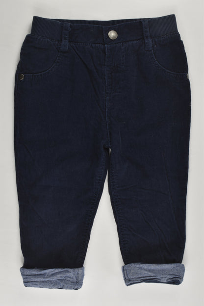 F&F Size 1 (12-18 months) Lined Cord Pants