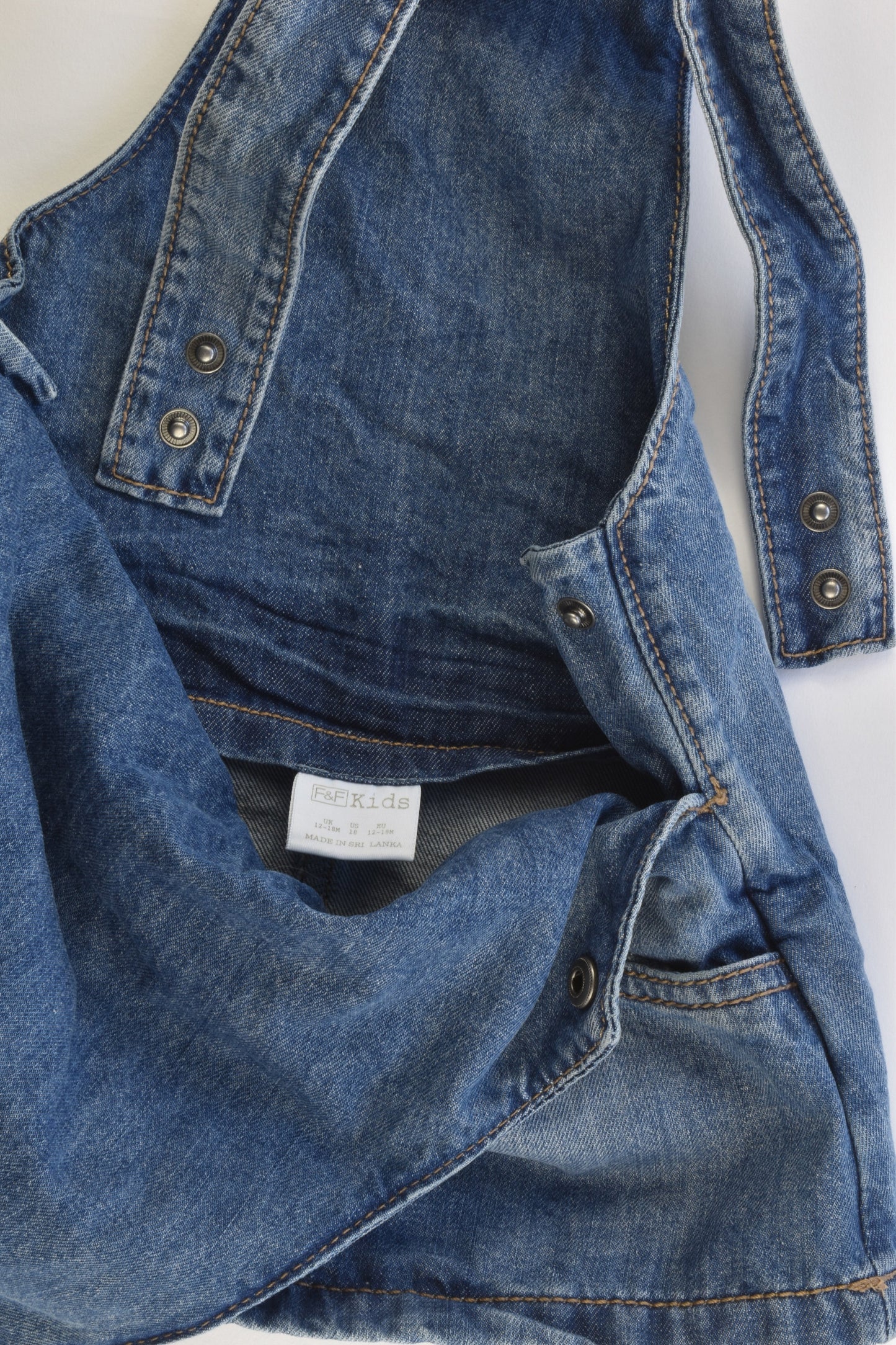 F&F Size 1 (12-18 months) Soft Denim Dress