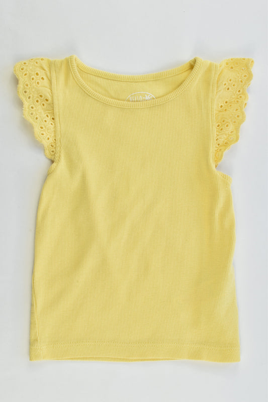 F&F Size 12-18 months Ribbed Singlet with Lace Details