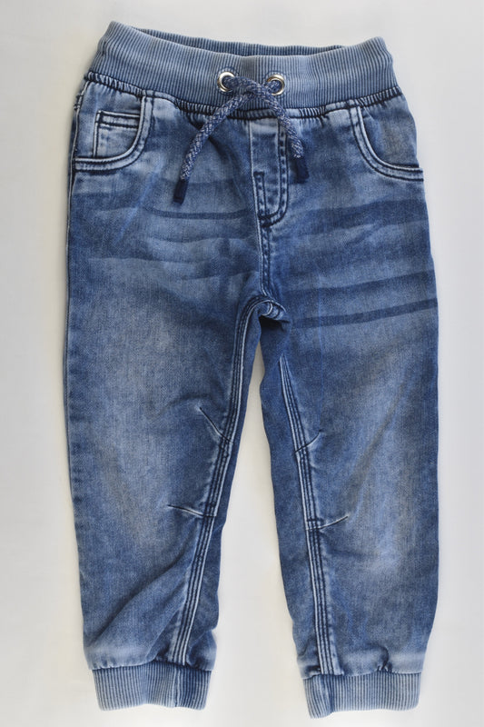 F&F Size 18-24 months (92 cm, 2) Denim-like Stretchy Pants
