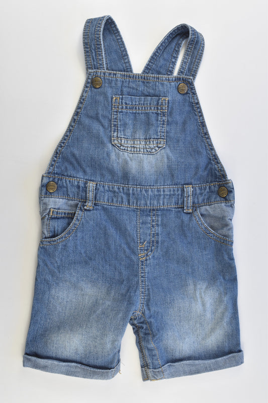F&F Size 2 (18-24 months, 92 cm) Lightweight Short Denim Overalls