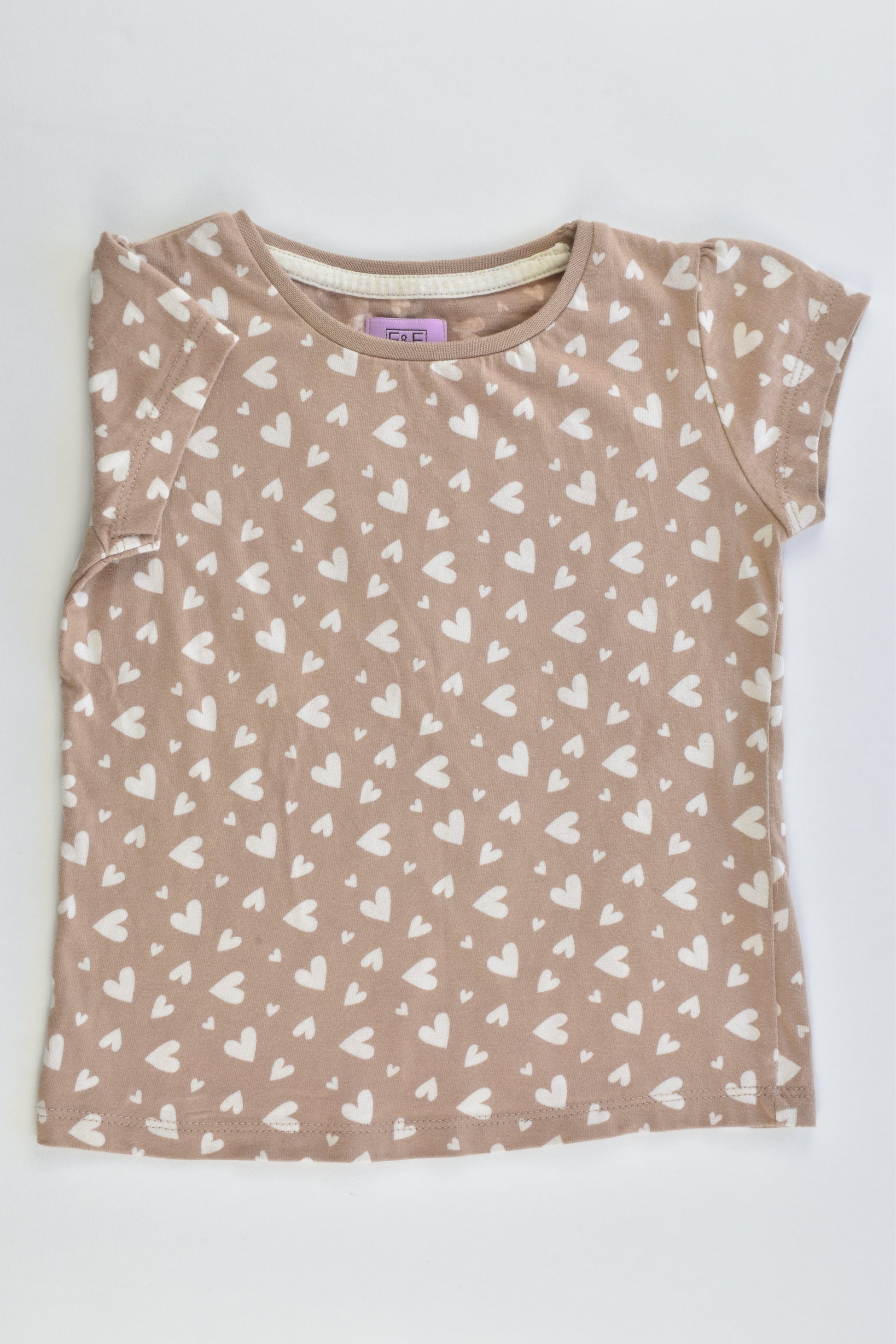 F&F Size 2 (18-24 months, 92 cm) Love Hearts T-shirt