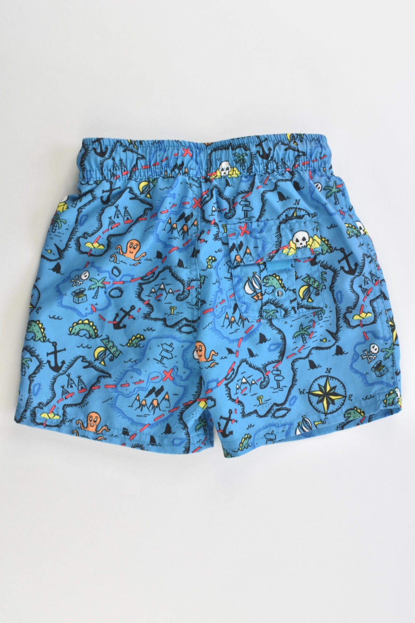 F&F Size 2 (18-24 months) Pirate Map Board Shorts