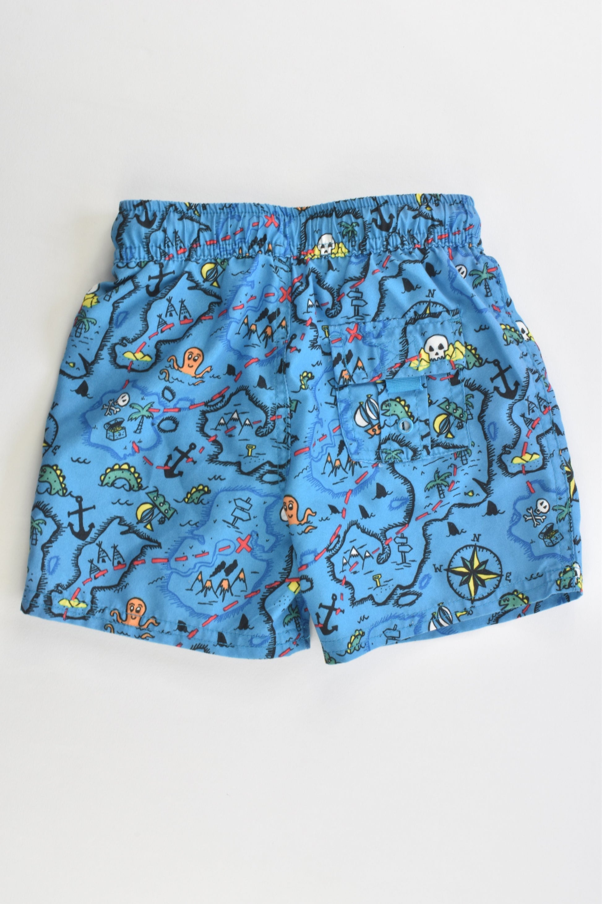 F&F Size 2 (18-24 months) Pirate Map Board Shorts