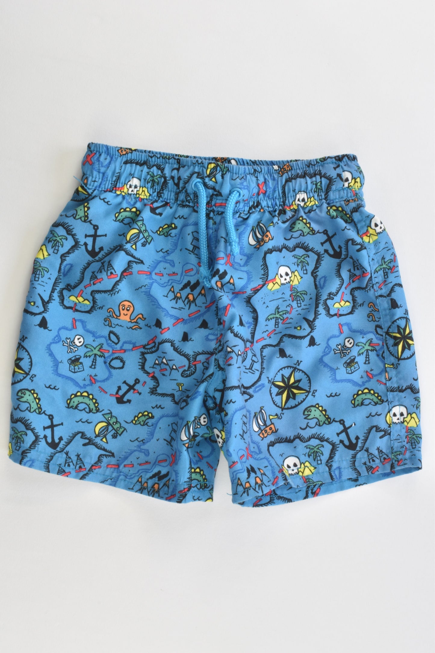 F&F Size 2 (18-24 months) Pirate Map Board Shorts