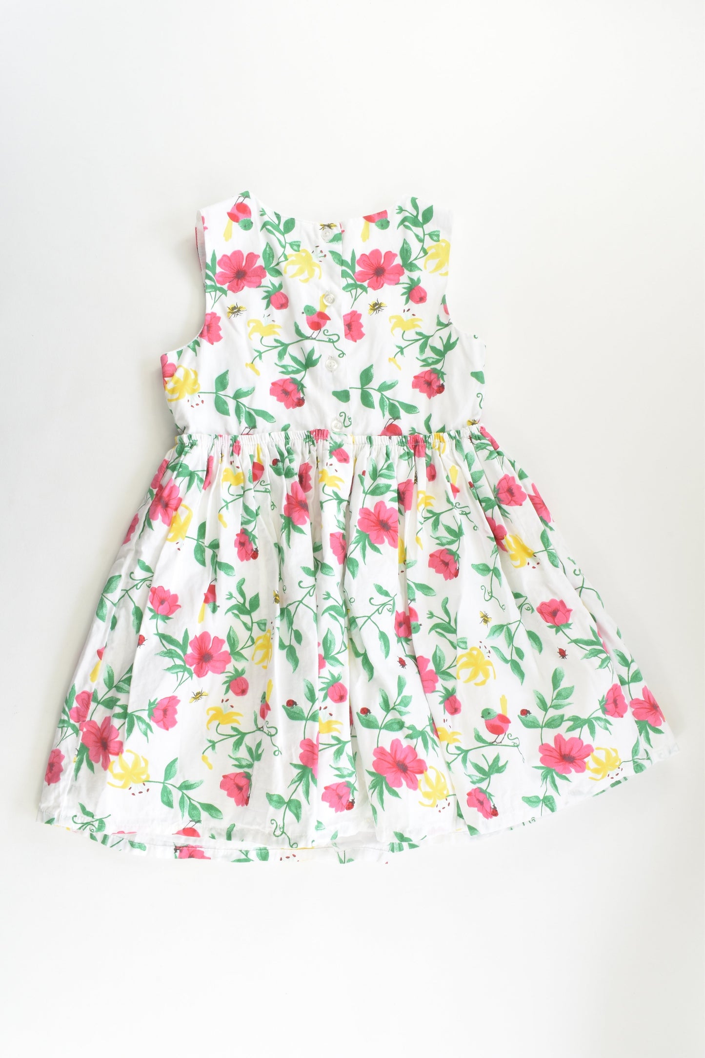 F&F Size 3-4 Flowers, bees and Ladybugs Lined Dress