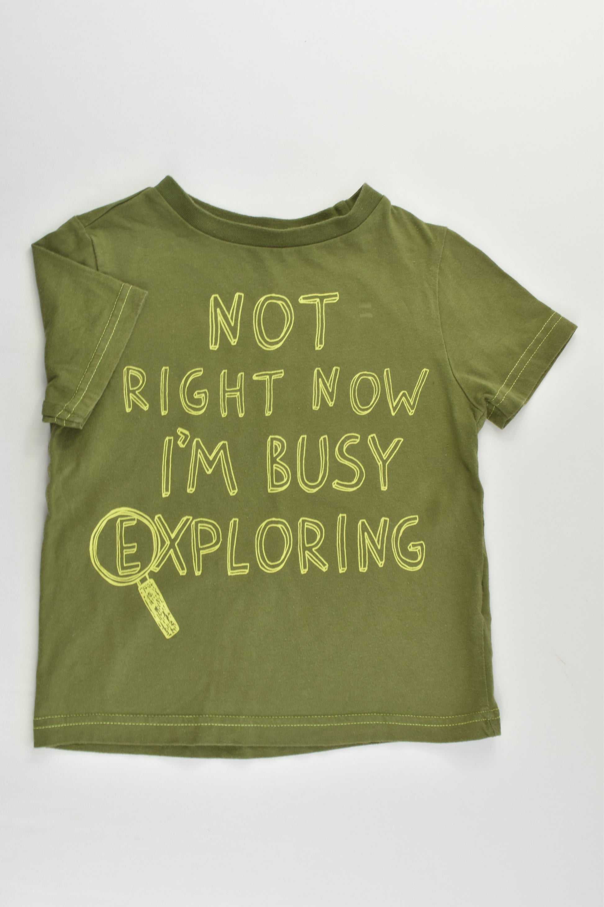 F&F Size 3-4 'I'm Busy Exploring' T-shirt