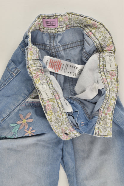 F&F Size 3-4 Lightweight Denim Pants