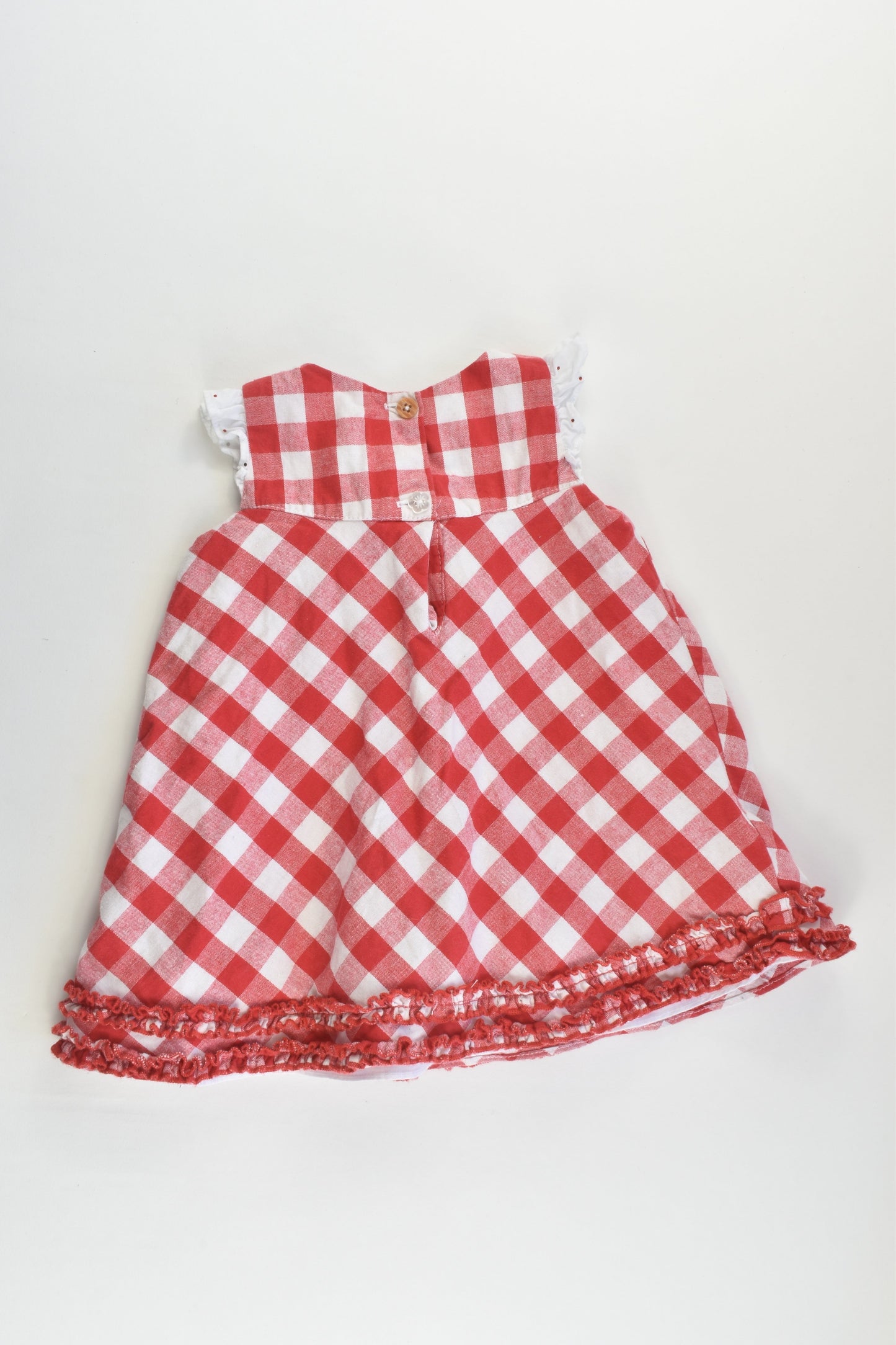 Fiorella (Mexico) Size 0 (12 months) Lined Checked Cherry Dress
