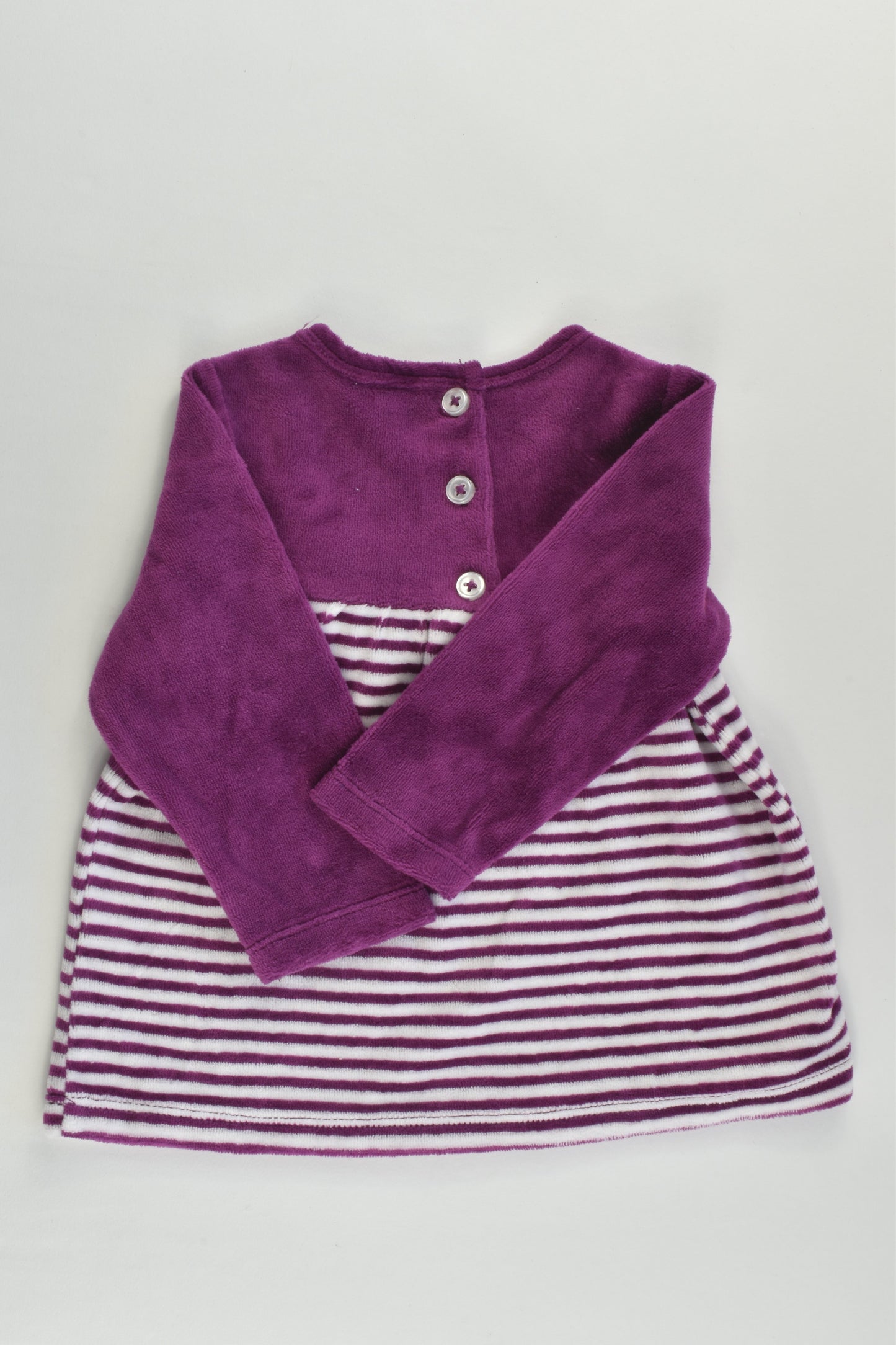 First Impressions Size 0 (6-9 months) Velour Tunic/Blouse with Bow