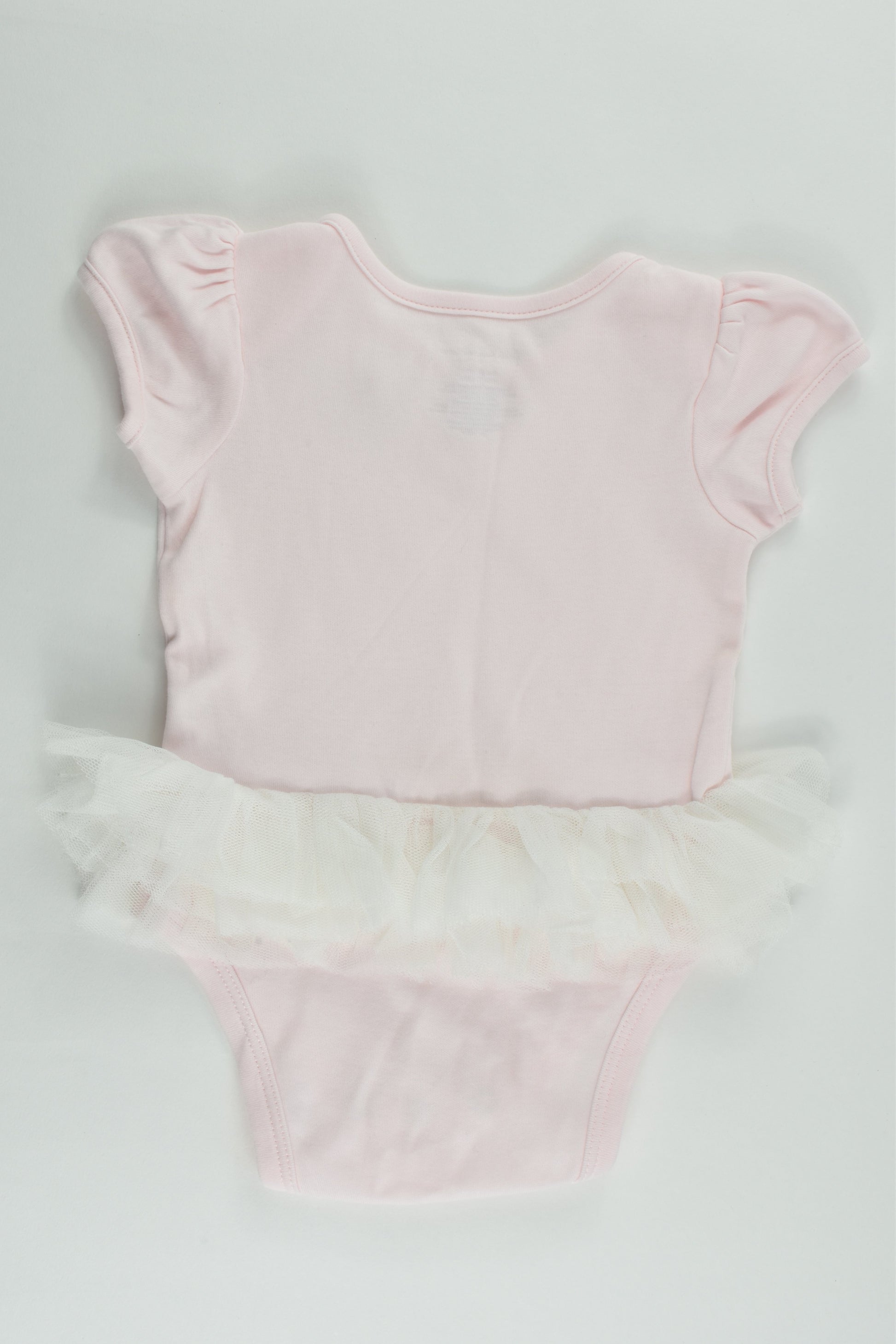 First Impressions Size 00 (3-6 months) Pink Tulle Bodysuit