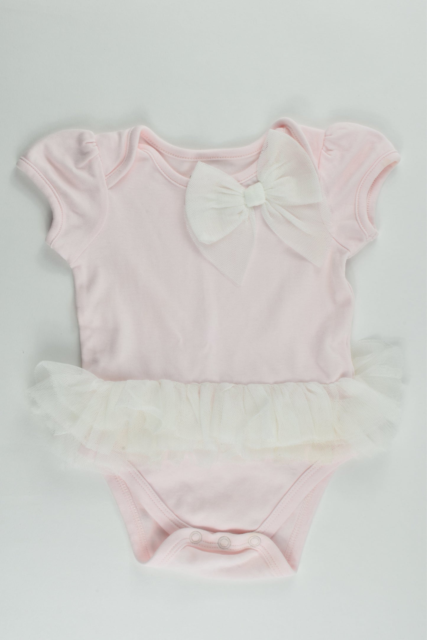 First Impressions Size 00 (3-6 months) Pink Tulle Bodysuit