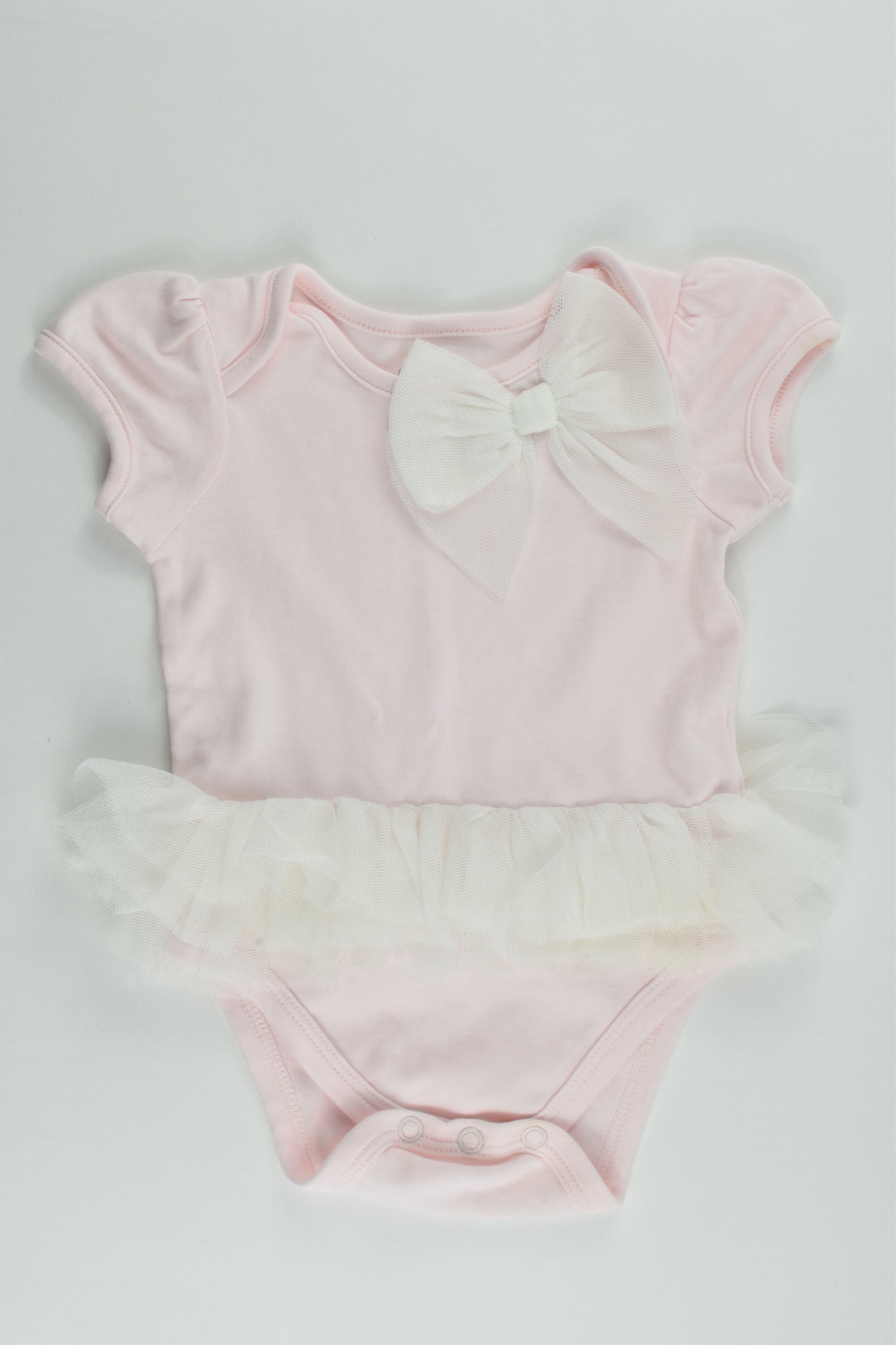 First Impressions Size 00 (3-6 months) Pink Tulle Bodysuit