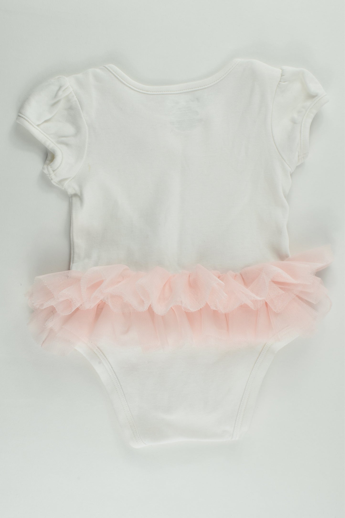 First Impressions Size 00 (3-6 months) White Tulle Bodysuit