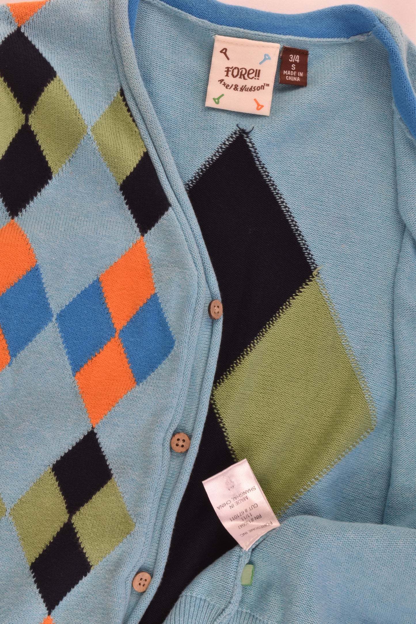 Fore!! Axel & Hudson Size 3/4 Cardigan