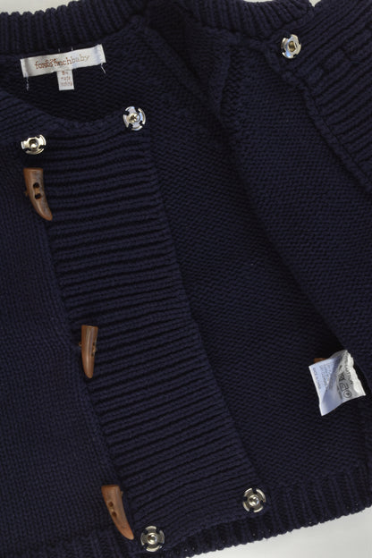 Fox & Fimch Size 0 (9 months) Navy Knitted Jumper
