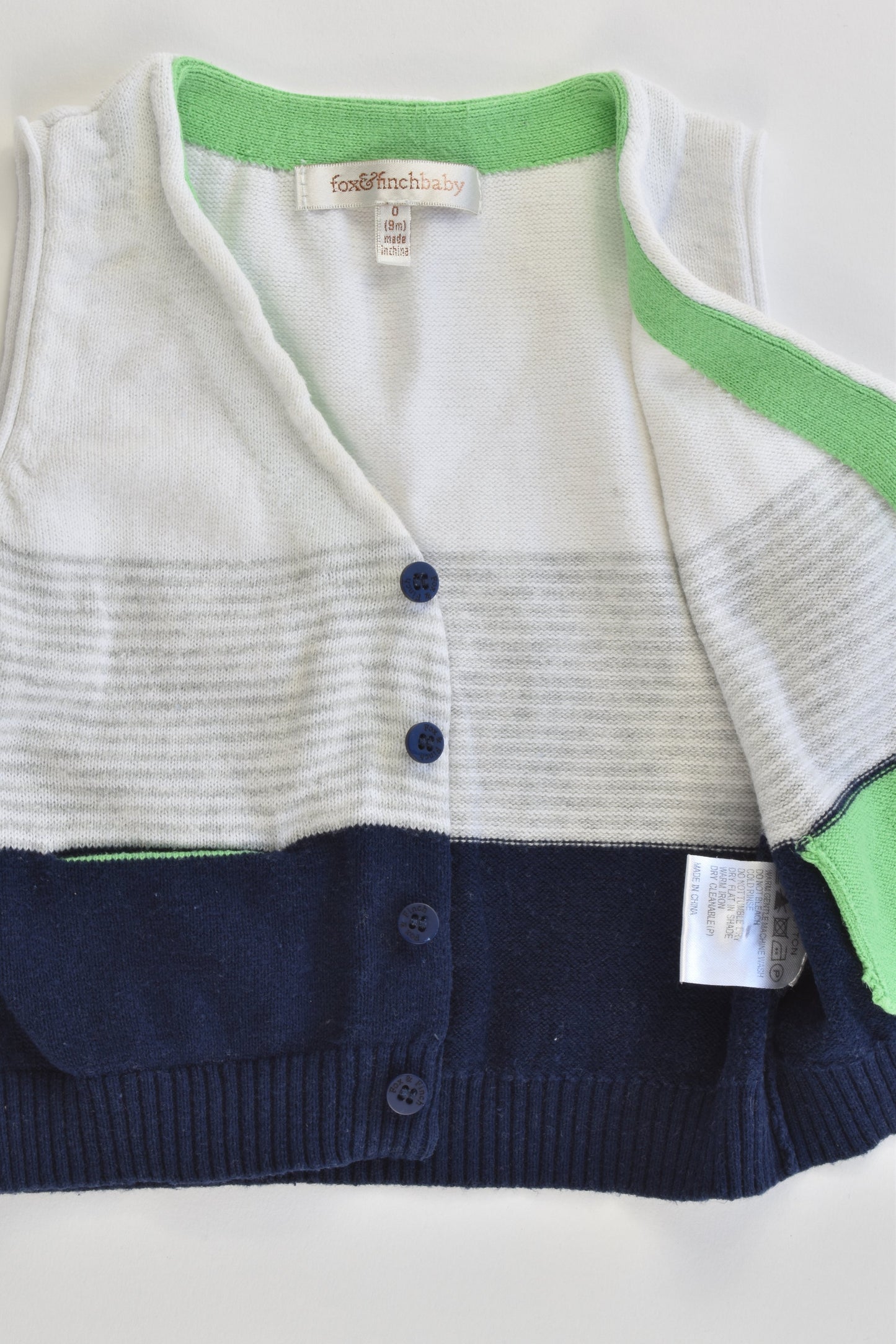 Fox & Finch Baby Size 0 (9 months) Knitted Vest