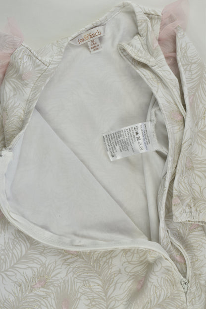 Fox & Finch Size 00 Peacock Feathers Footed Romper