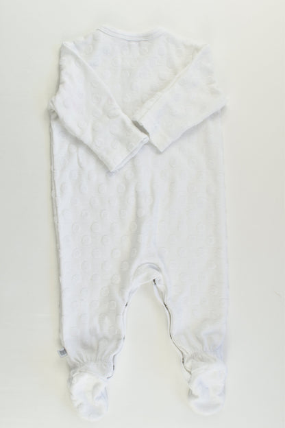 Fox & Finch Size 000 White dots Footed Romper