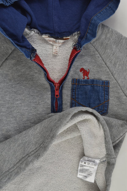 Fox & Finch Size 1 (12 months) Sweater with Denim Hood