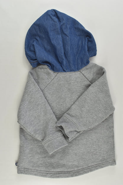 Fox & Finch Size 1 (12 months) Sweater with Denim Hood