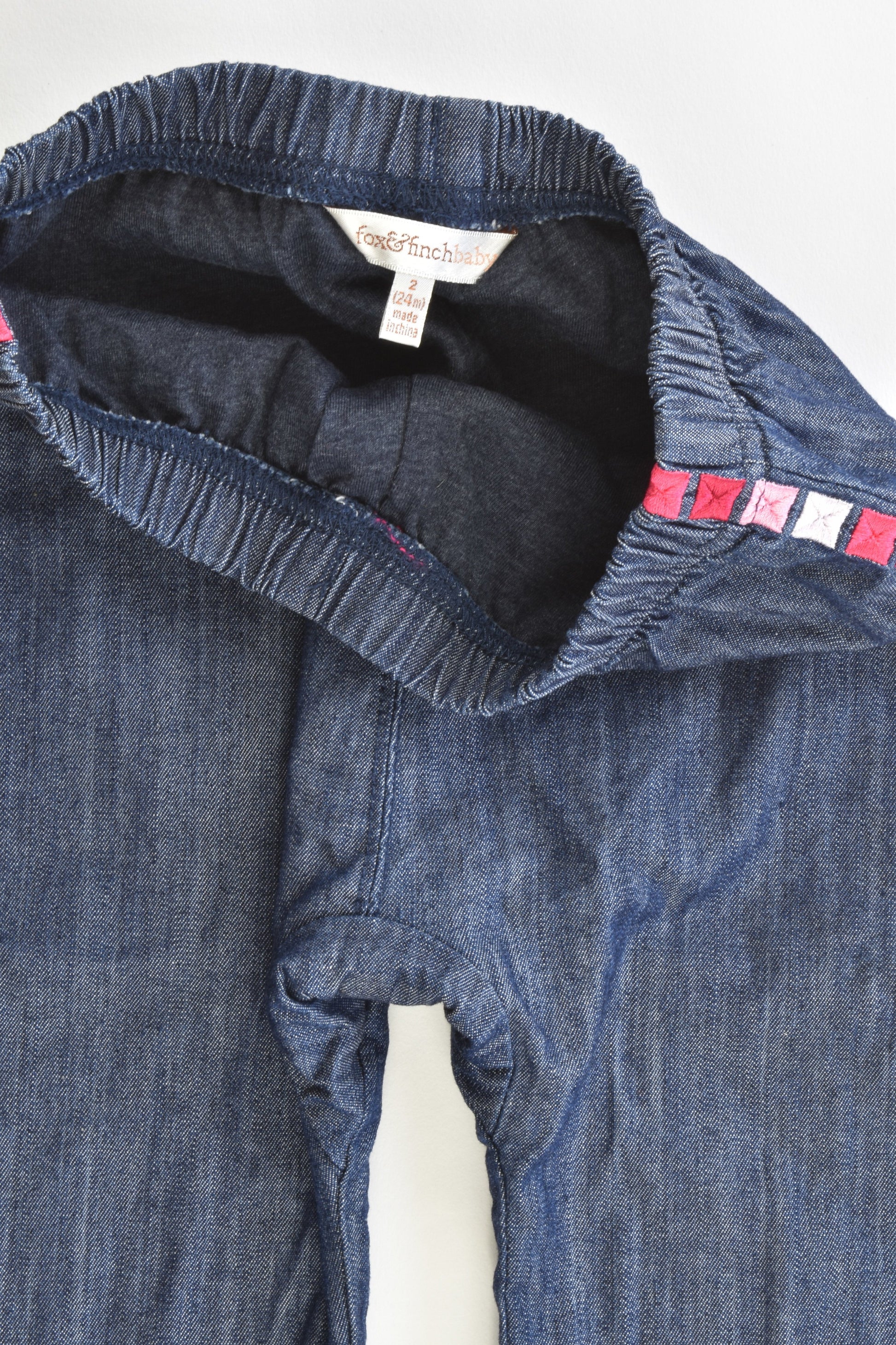 Fox & Finch Size 2 Soft Lined Denim Pants