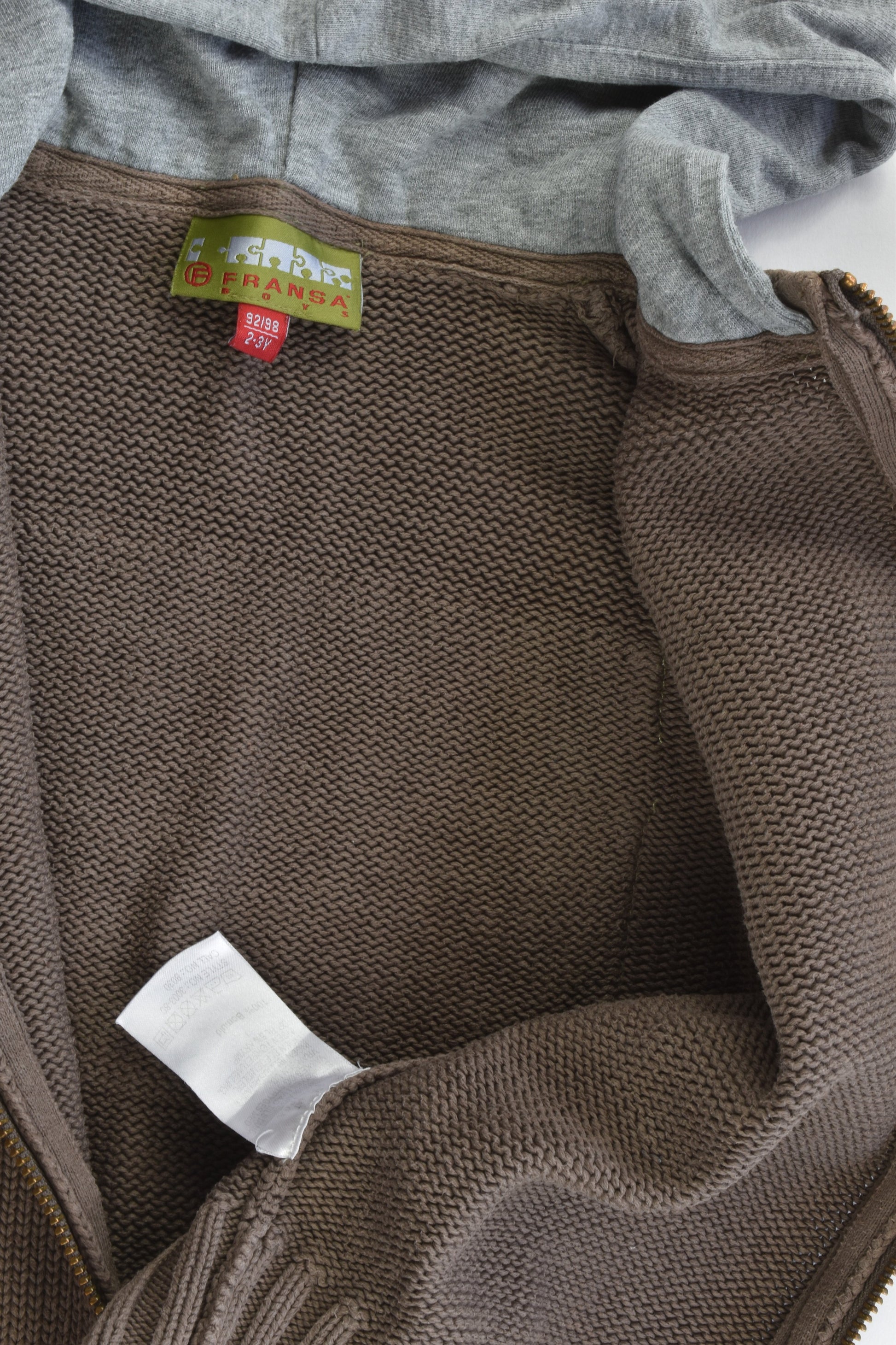 Fransa Size 2-3 (92-98 cm) 'Junior Airteam Crew Heroes' Thick Knitted Hooded Jumper