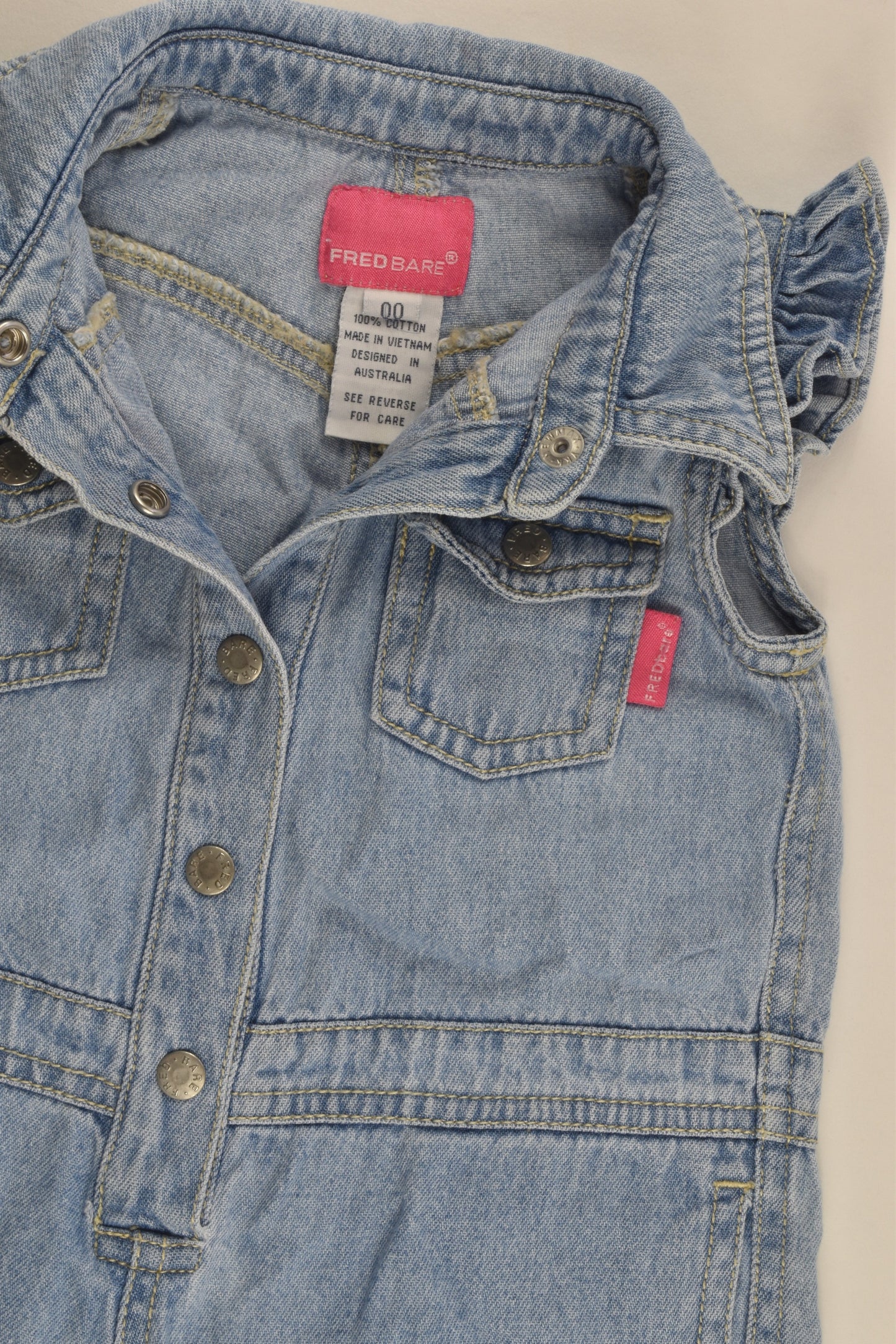 Fred Bare Size 00 Denim Playsuit