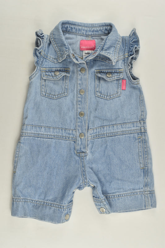 Fred Bare Size 00 Denim Playsuit