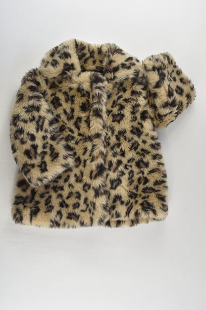 Fred Bare Size 1 Leopard Print Fluffy Jacket