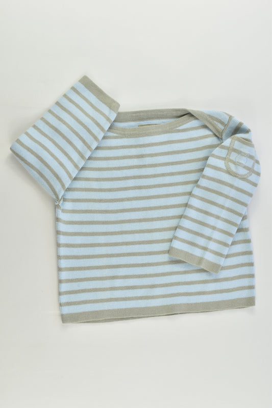 Fred Bare Size 1 Striped Knitted Top with Bear Pocket