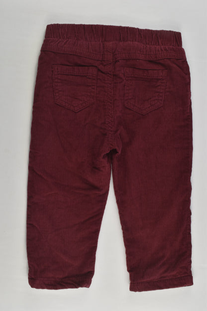 Fred & Flo Size 0 (74 cm, 6-9 months) Lined Cord Pants