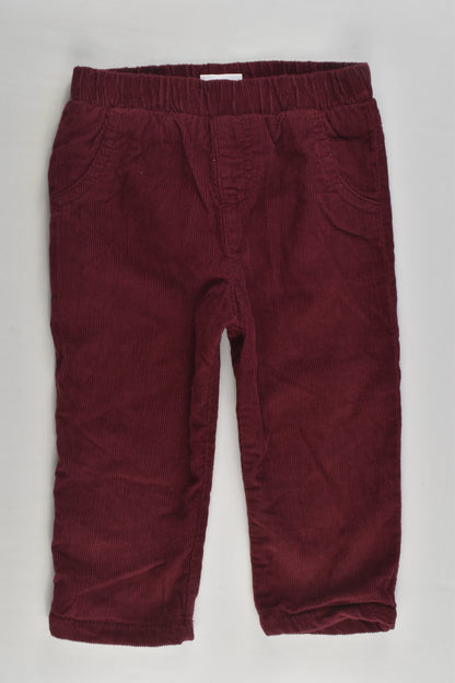 Fred & Flo Size 0 (74 cm, 6-9 months) Lined Cord Pants