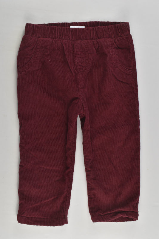 Fred & Flo Size 0 (74 cm, 6-9 months) Lined Cord Pants