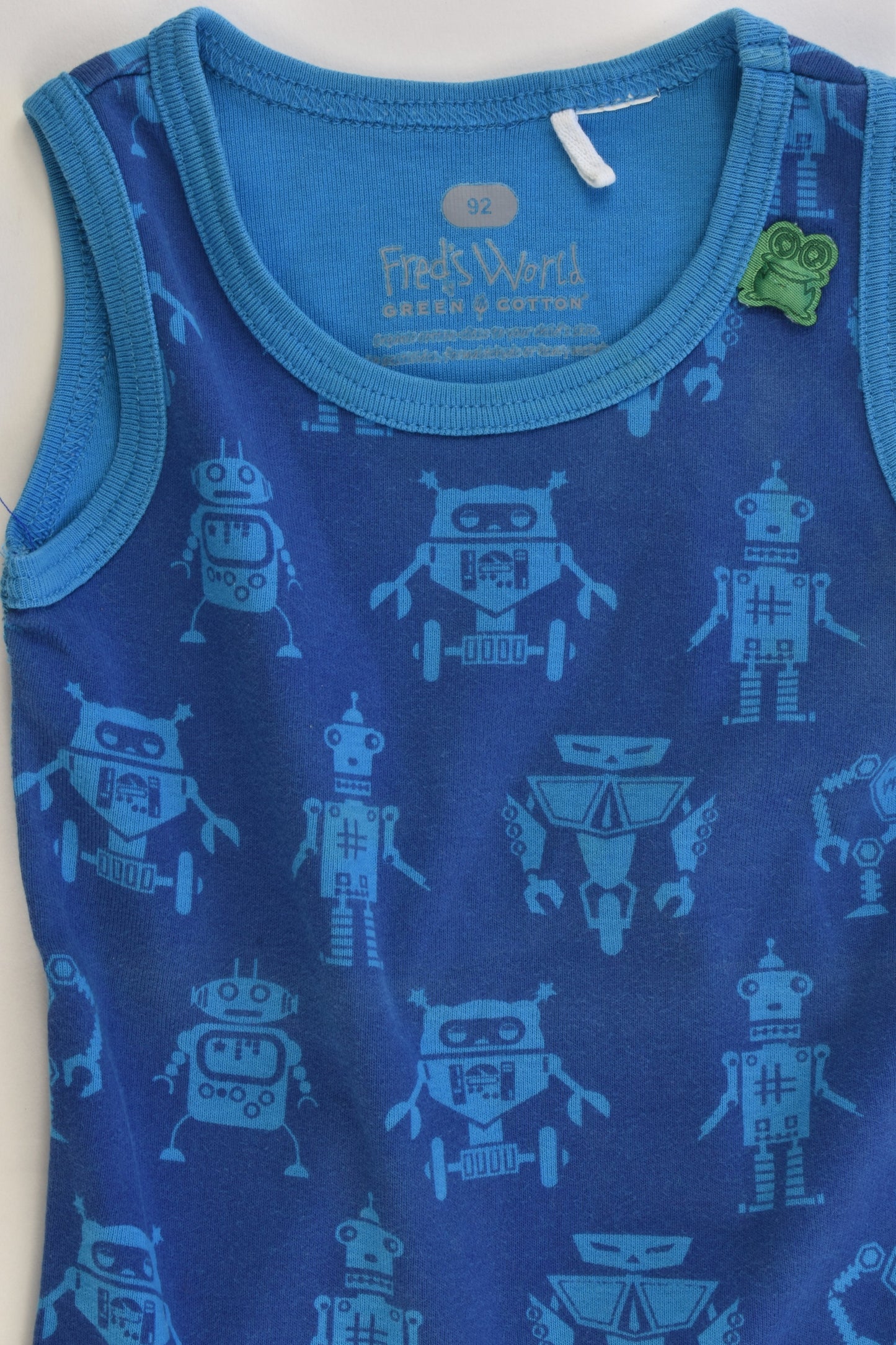 Fred's World by Green Cotton (Denmark) Size 92 cm (2) Robot Singlet