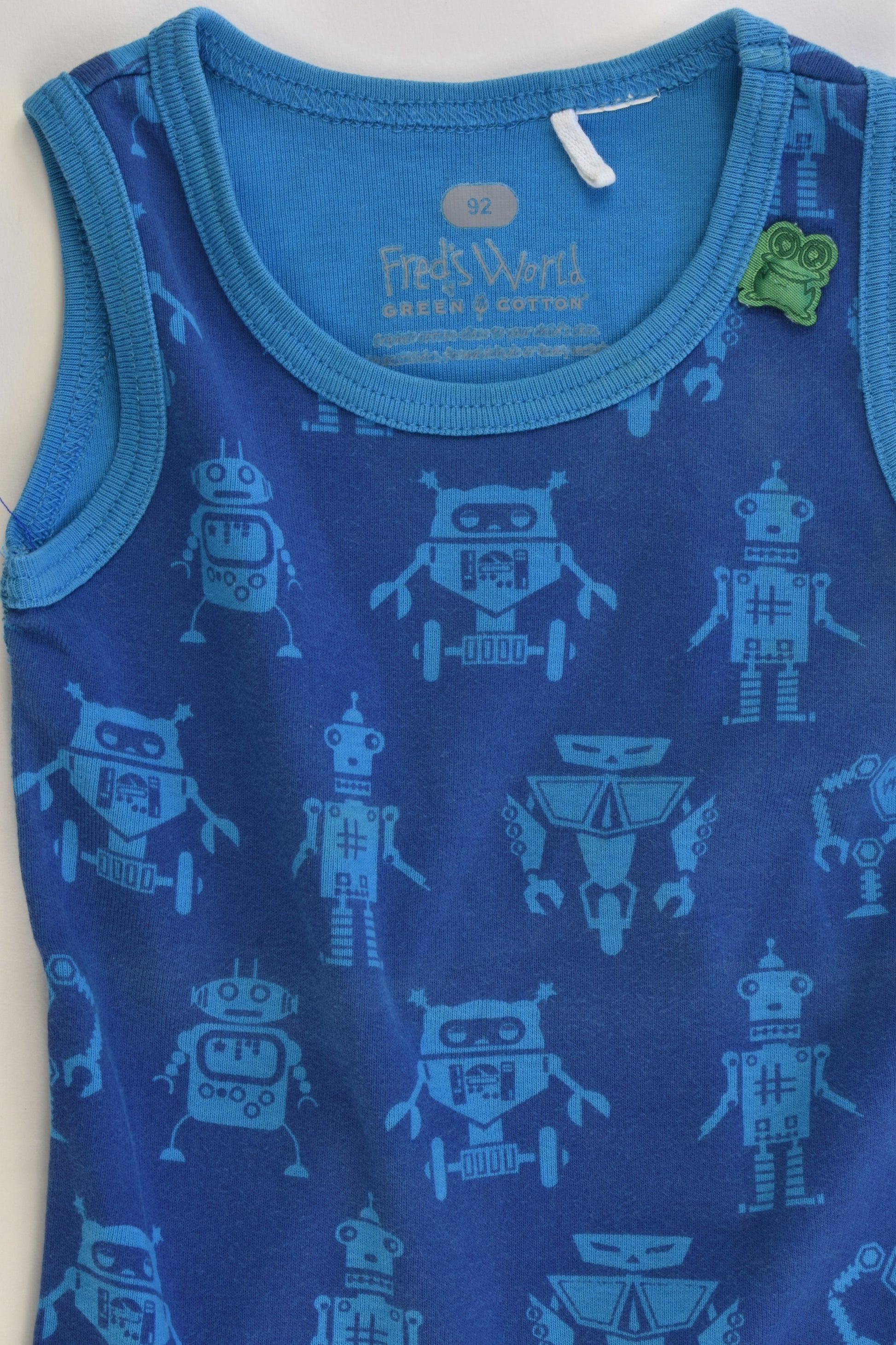 Fred's World by Green Cotton (Denmark) Size 92 cm (2) Robot Singlet