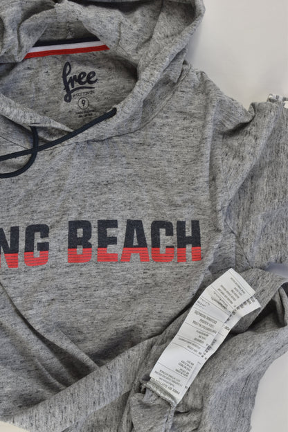 Free by Cotton On Size 9 'Long Beach' Hooded Top