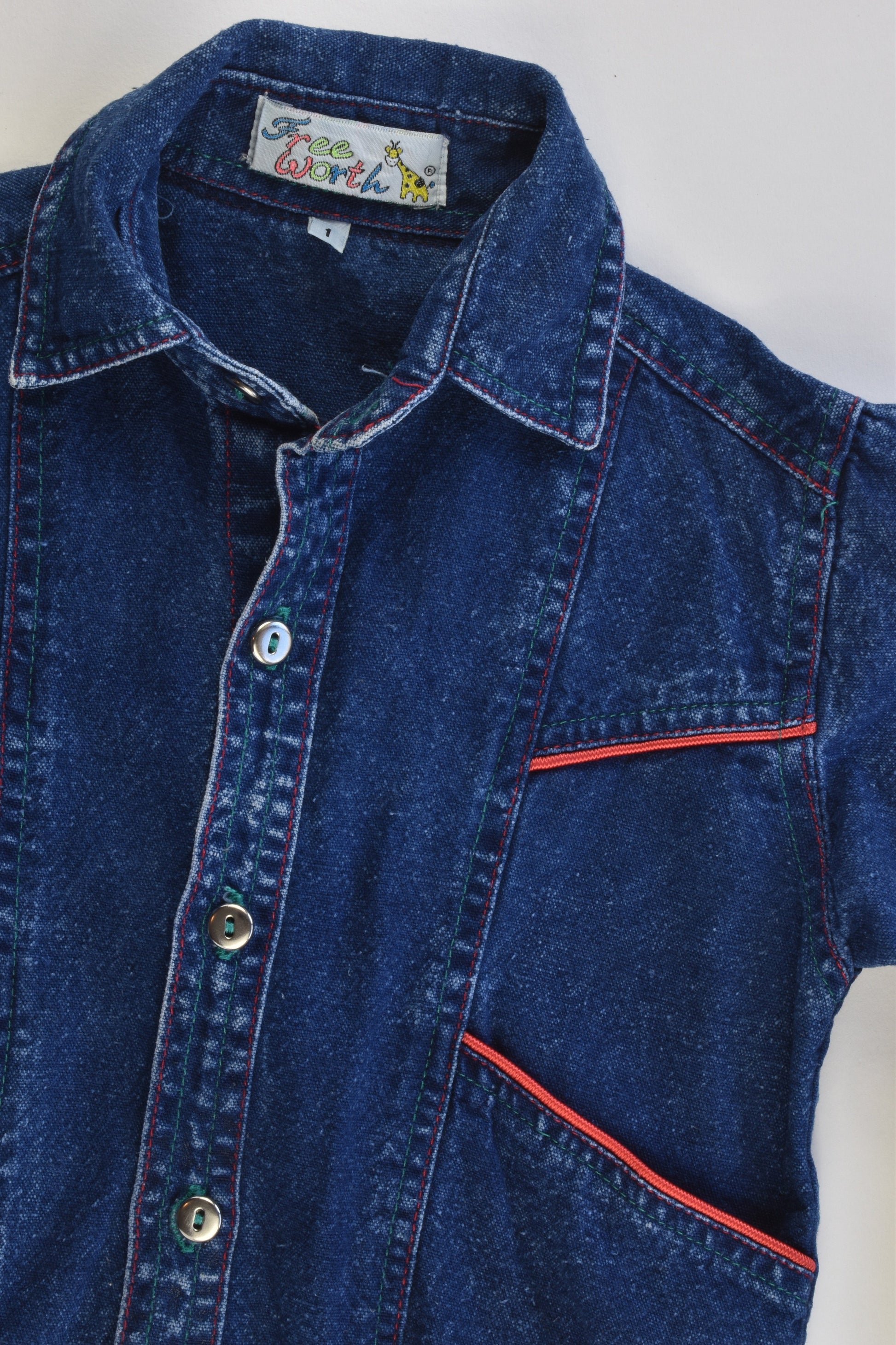 Free Worth Size 1 Vintage Style Denim Jacket