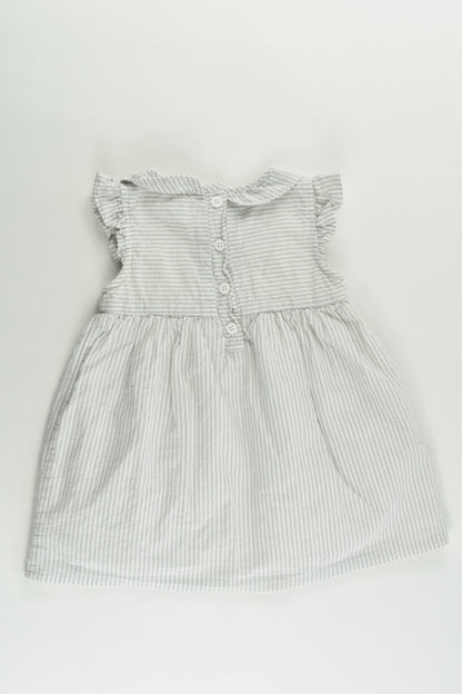 French Connection Size 0 (6-9 months) Striped Lined Dress with Matching Bloomers