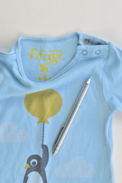 Frugi Size Newborn (000) Organic Cotton Footed Penguin Romper