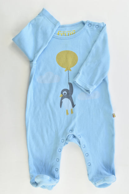 Frugi Size Newborn (000) Organic Cotton Footed Penguin Romper