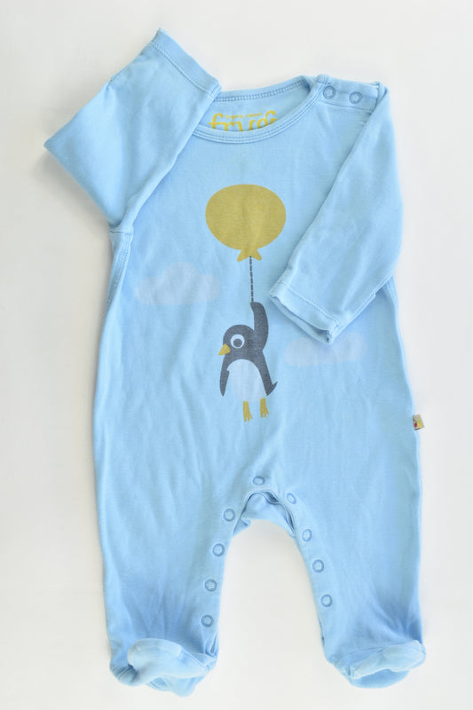 Frugi Size Newborn (000) Organic Cotton Footed Penguin Romper