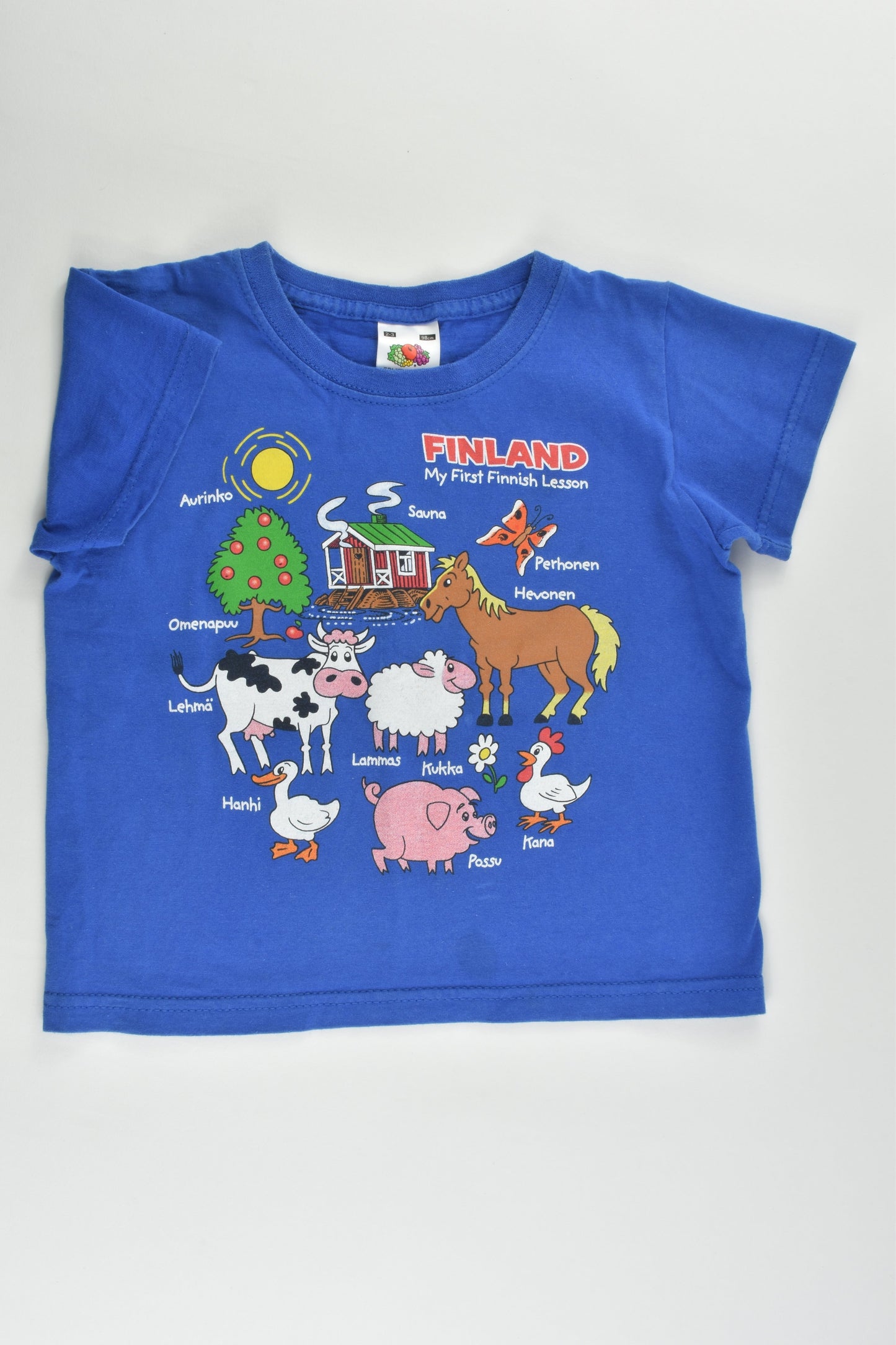 Fruit Of The Loom Size 2-3 (98 cm) Finland T-shirt