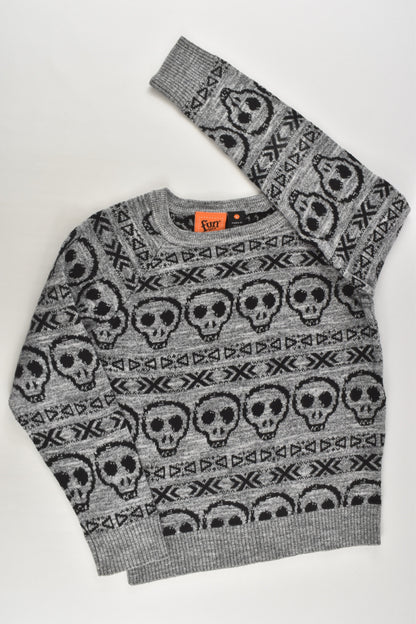 Fun Spirit Size 6 Skulls Knitted Jumper