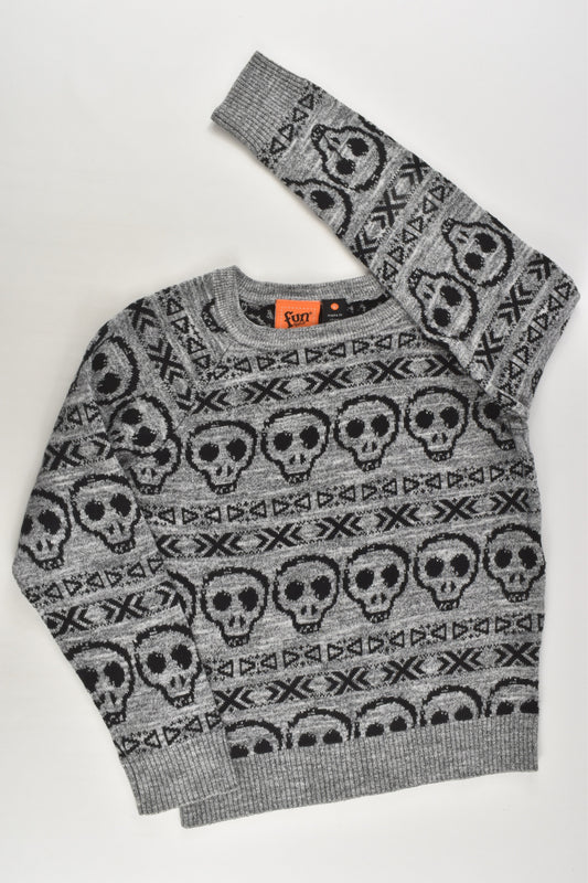 Fun Spirit Size 6 Skulls Knitted Jumper